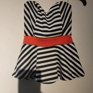 Love Culture Top Small Stripes Bow Fairycore Angelcore  Barbiecore pinup y2k